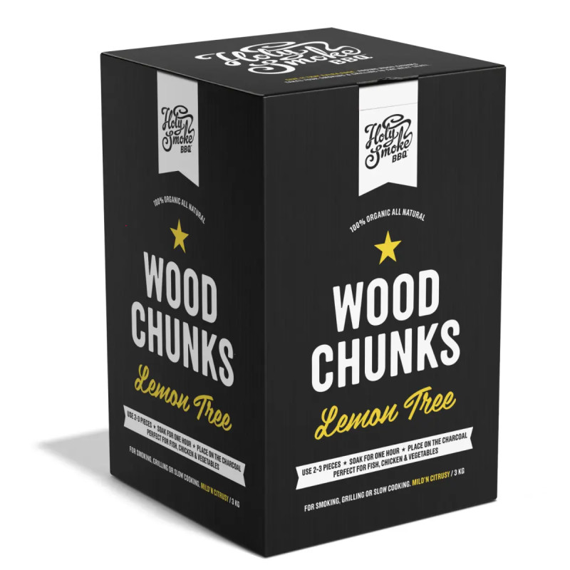 Holy Smoke Bbq Røgtræ Chunks Citron   Kg