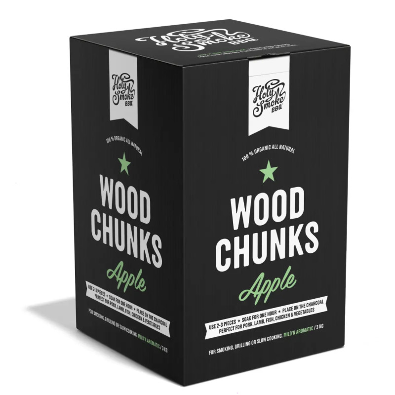 Holy Smoke Bbq Røgtræ Chunks æble   Kg