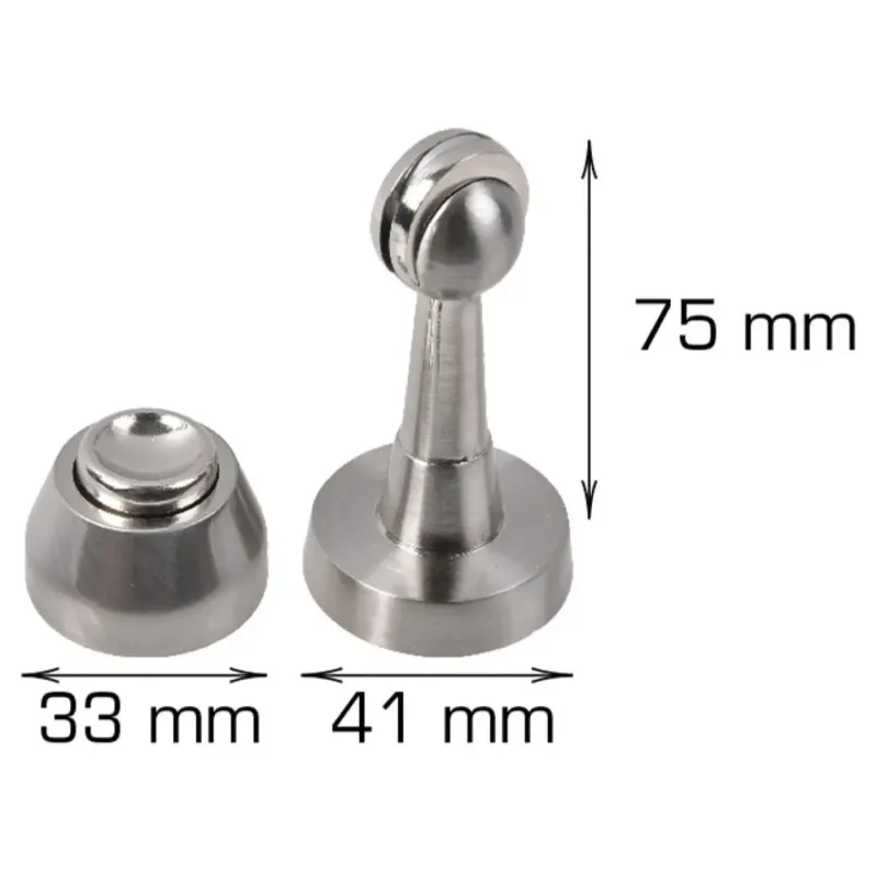 Home-it Dørholder Med Magnet 75   41 Mm Krom