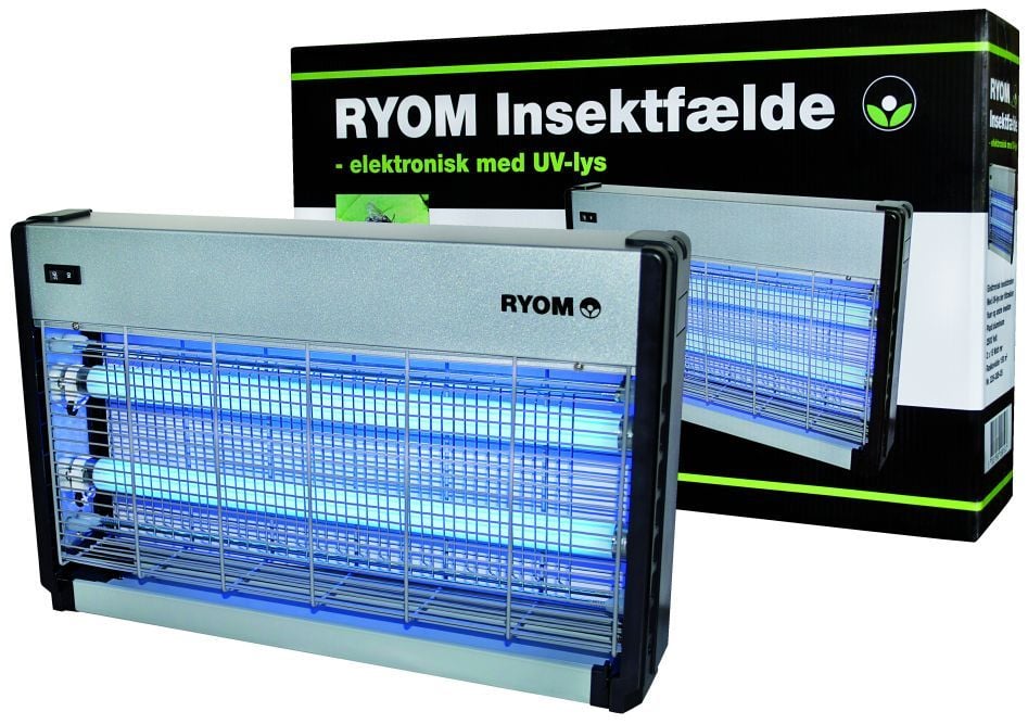 Insektfælde Ryom Plast Aluminium 2x15w 150 M2