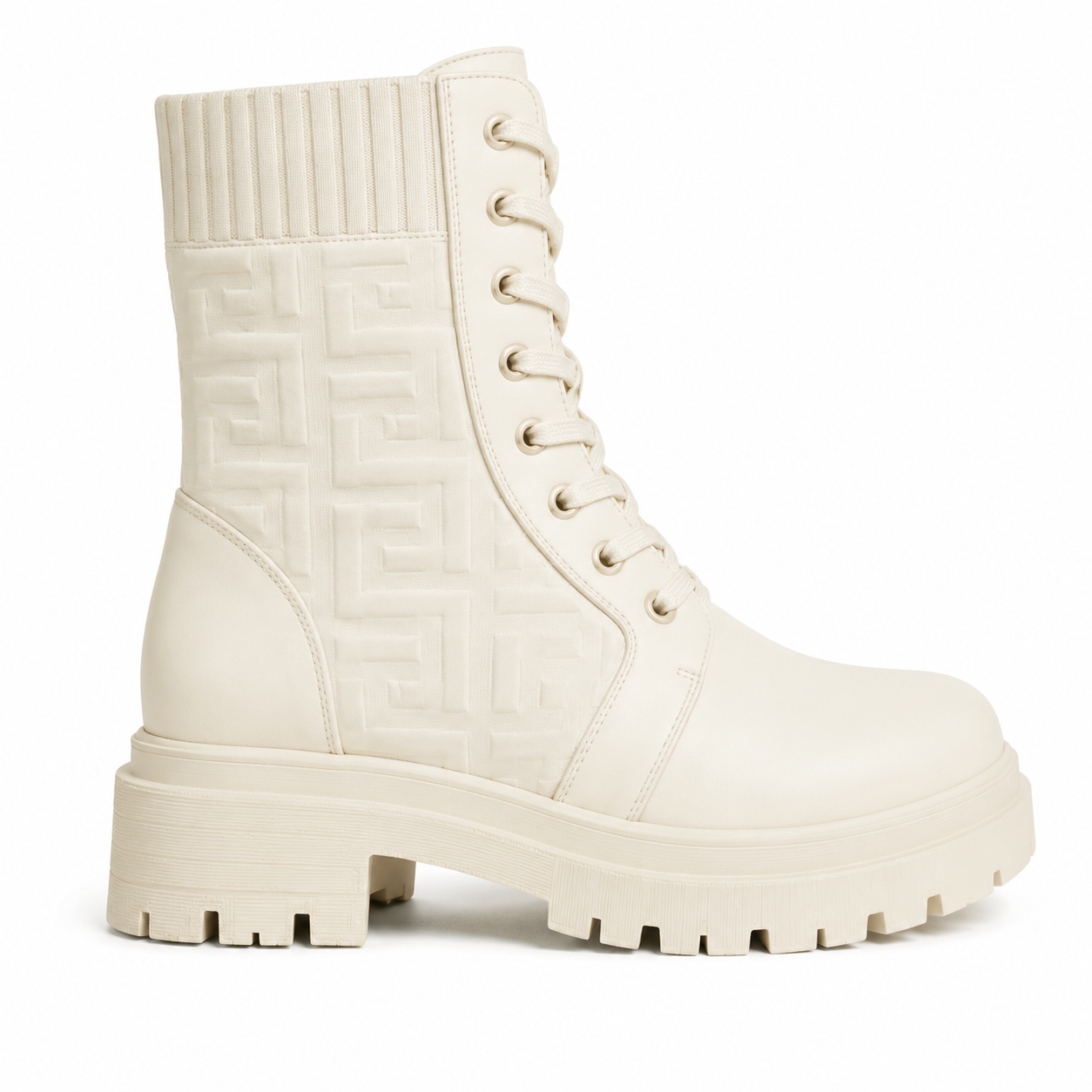 Ivory Knit Boot 41