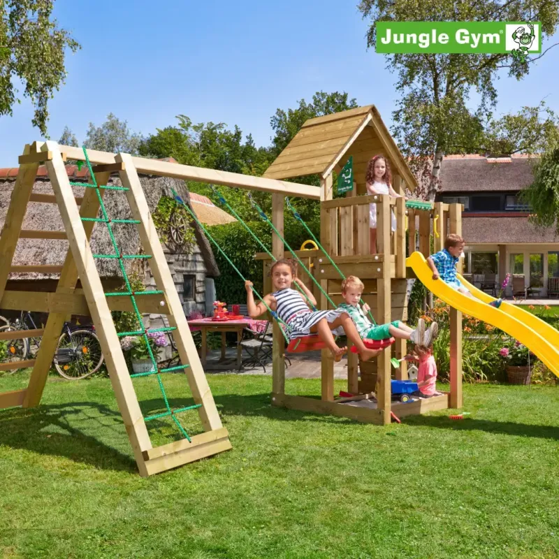Jungle Gym Cubby Legetårn Komplet Inkl  Climb Module Xtra Ekskl  Rutschebane 804-269cb