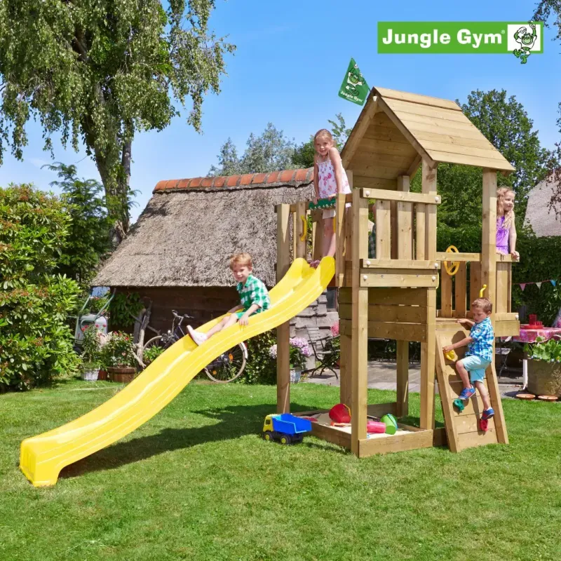 Jungle Gym Cubby Legetårn Komplet Inkl  Rutschebane 804-269
