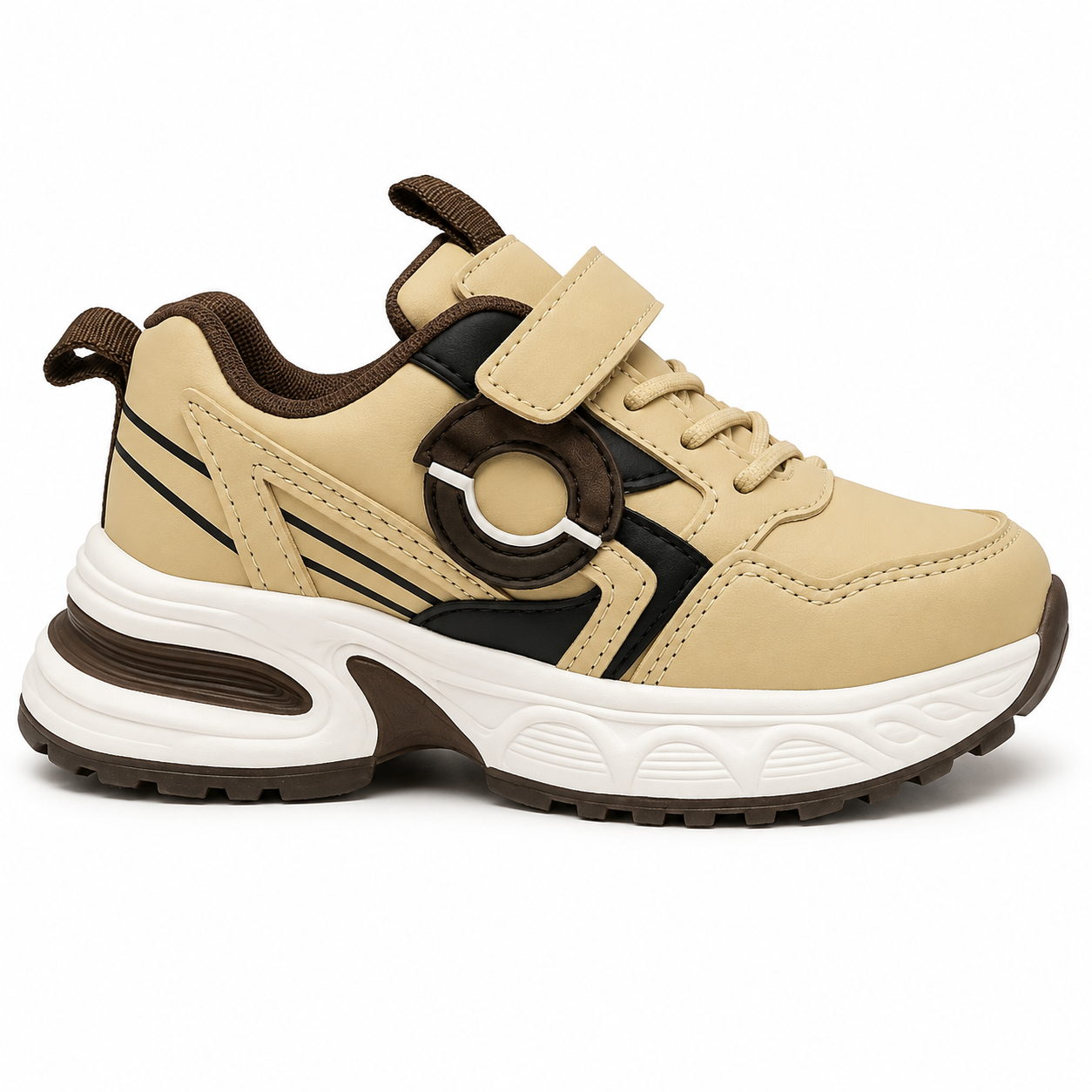 Kaki Sneaker Med Velkro 36