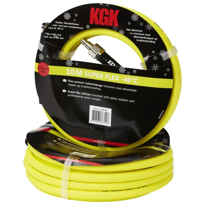 Kgk Trykluft-slange 10mtr     Quot  Gul Frostfri Slange  Gruppe