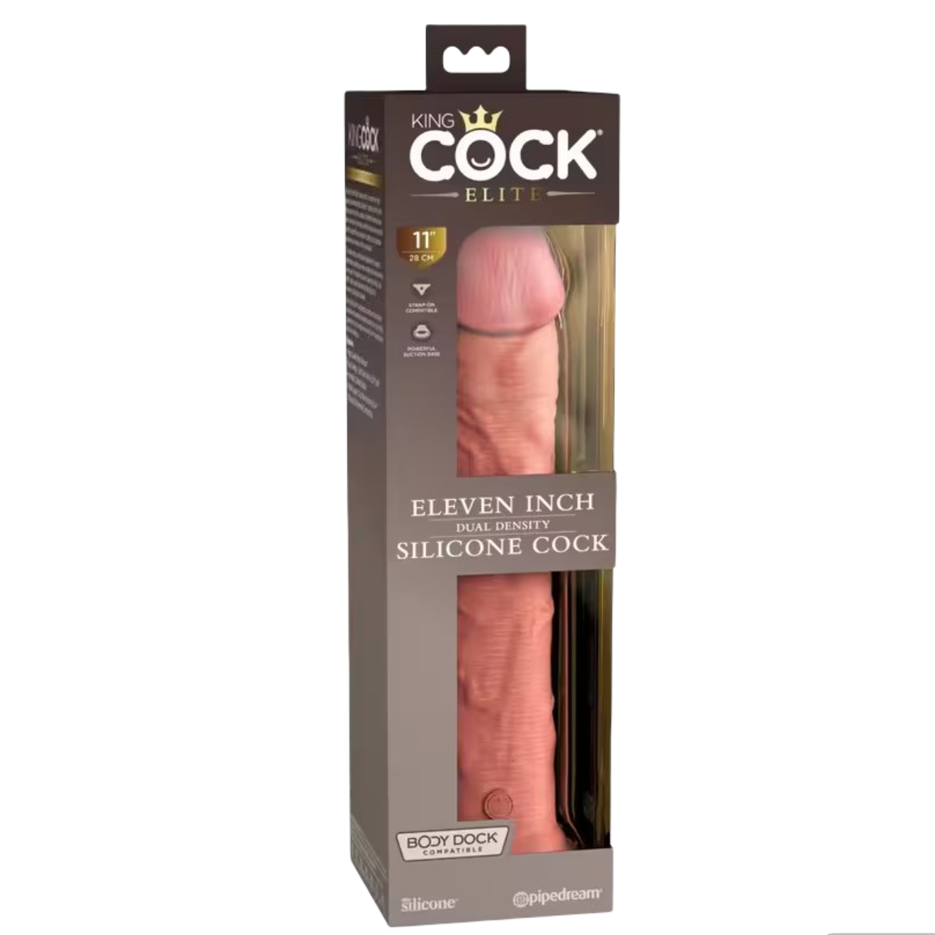 King Cock Elite 11 Quot  Vibrating Dual Density Strap On Compatible