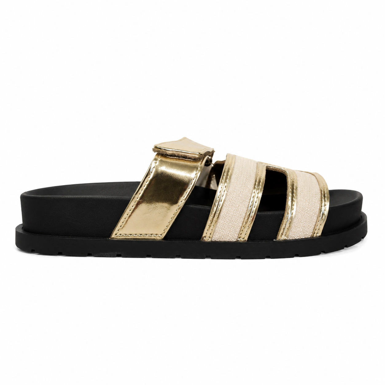 Komfort Slippers Med Justerbare Remme Guld 41