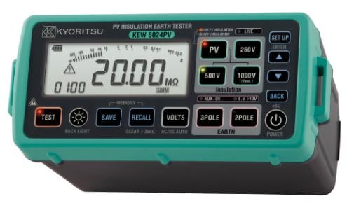 Kyoritsu 6024pv Isolationstest Til Solcellestrenge