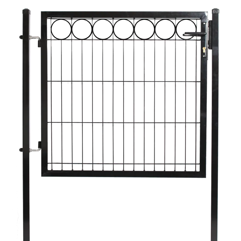 Låge For Panelhegn Med Deko  Quot   Quot  1000   1000 Mm Inkl  Stolper  Sort 111-405