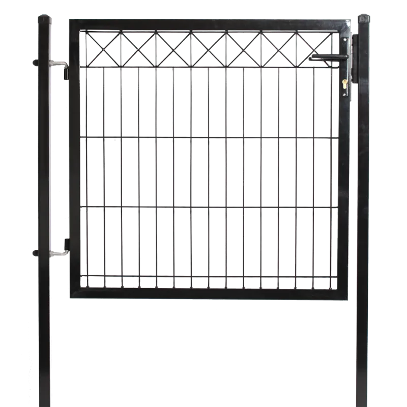 Låge For Panelhegn Med Deko  Quot   Quot  780   1000 Mm Inkl  Stolper  Sort 111-389