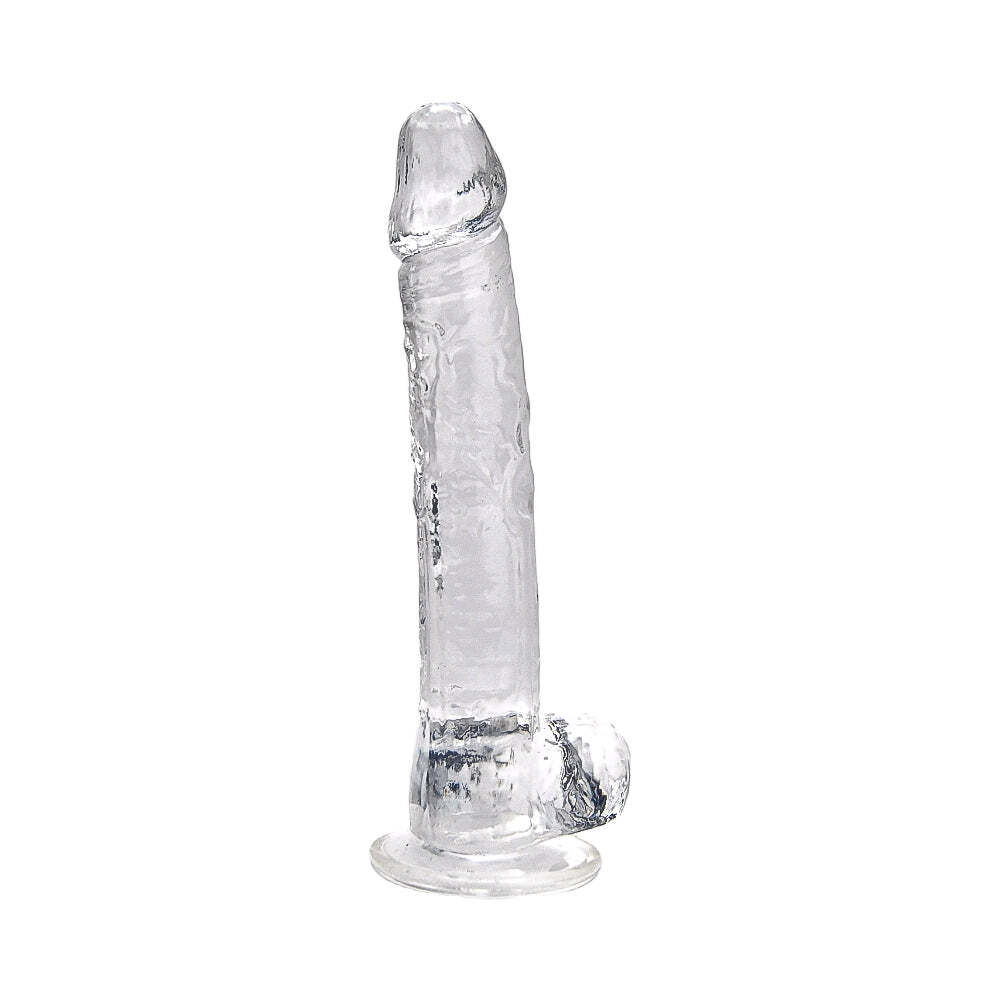 Loving Joy   Realistisk Dildo Med Sugekop  Transparent 28 Cm