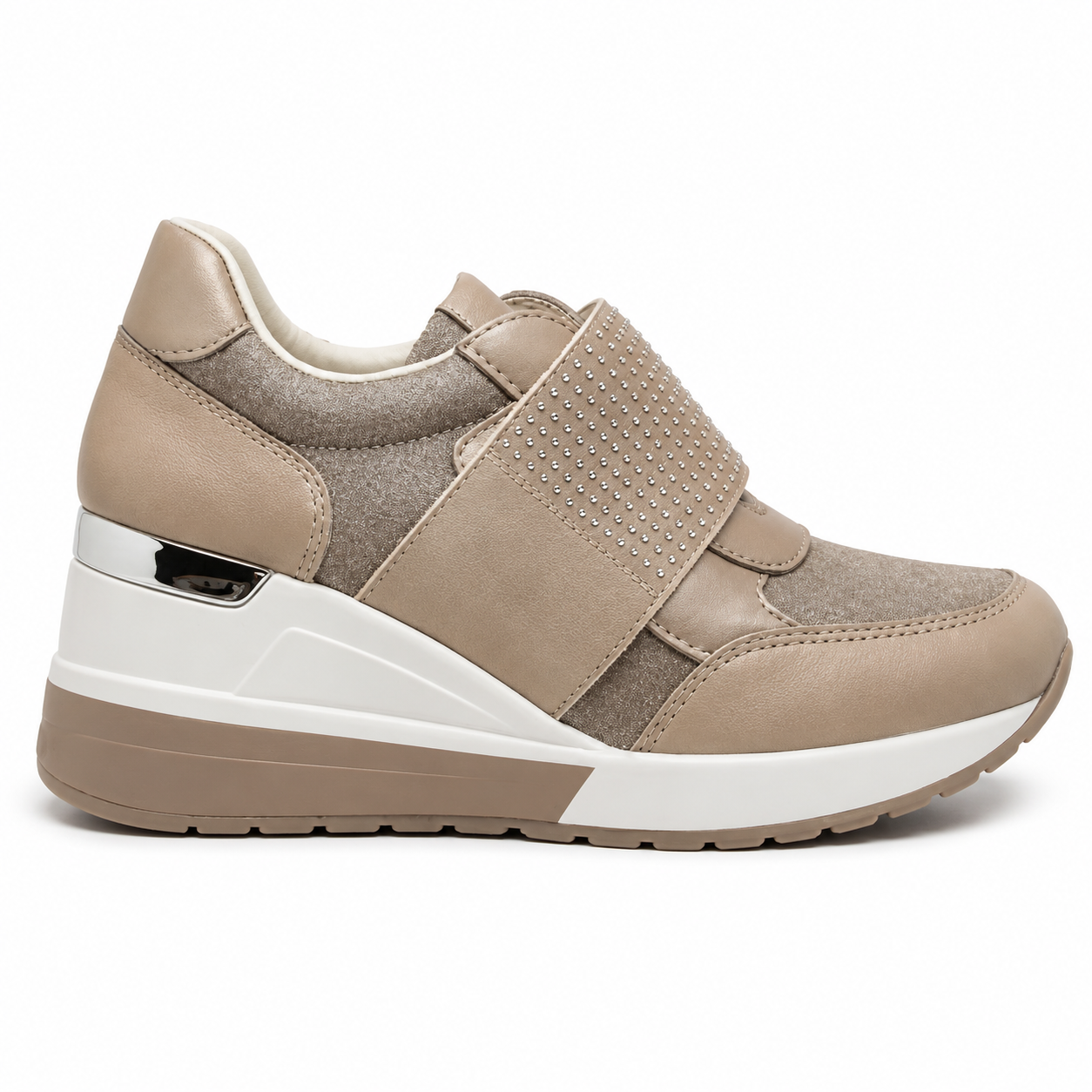 Luxe Wedge Sneaker Taupe 40