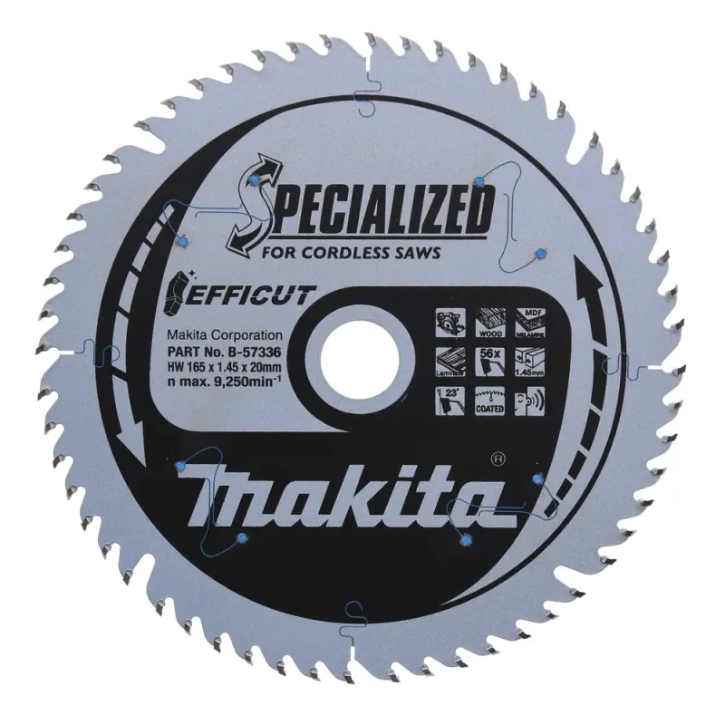 Makita Klinge Tct 165x20mm 56t  -57336