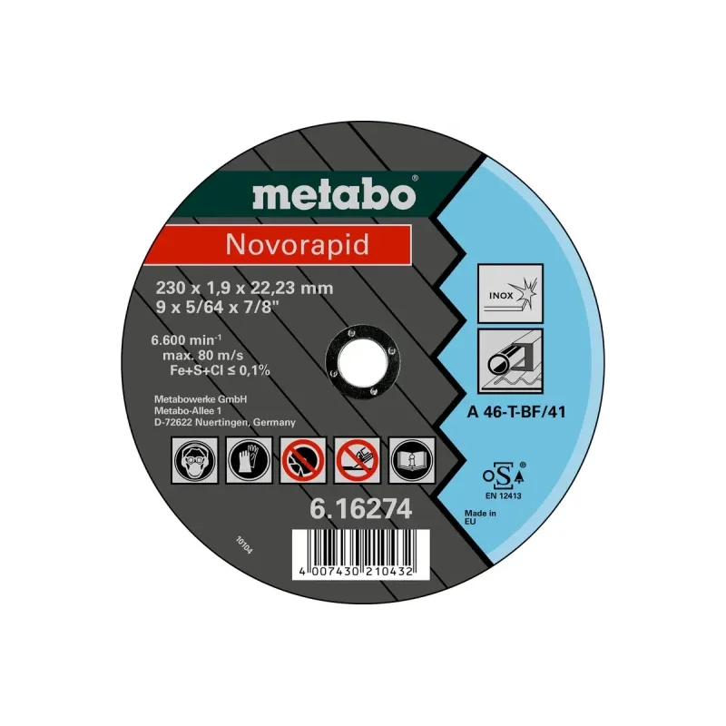 Metabo 4007430205865 616270000 Kvalitetsklasse 46- Novorapid Inox