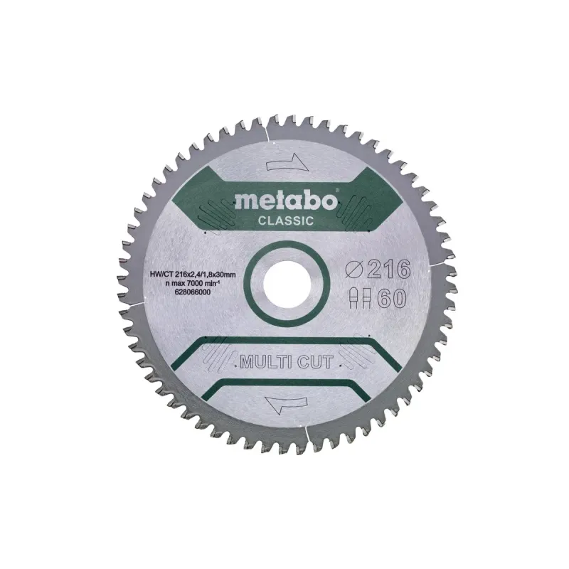 Metabo 4007430273666 628066000 Rundsavklinge Multi Cut Kvalitet Classic Til Semistationære Rundsav