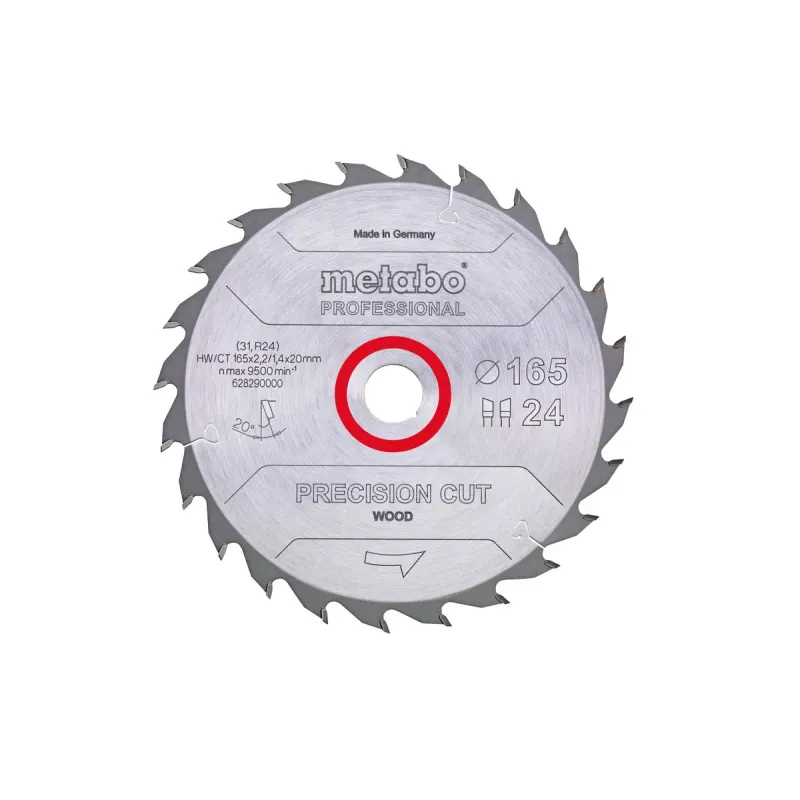 Metabo 4007430176349 628040000 Rundsavklinge Precision Cut Wood  Kvalitet Professional  Til Håndrundsav