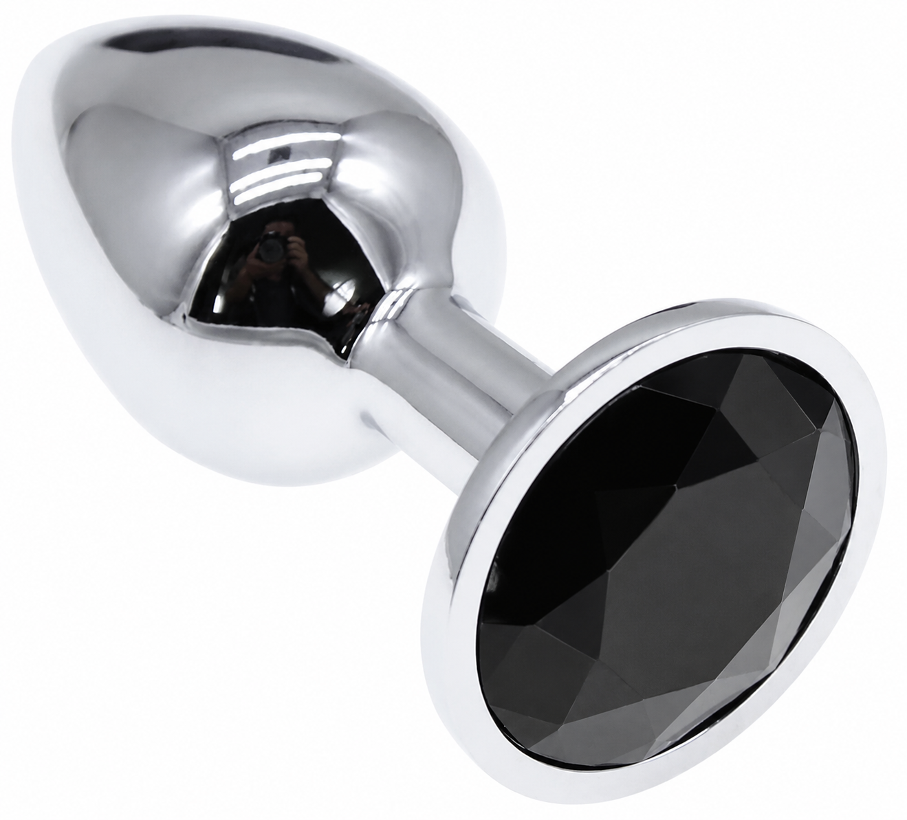 Mini Diamant Buttplug Sølv Sort