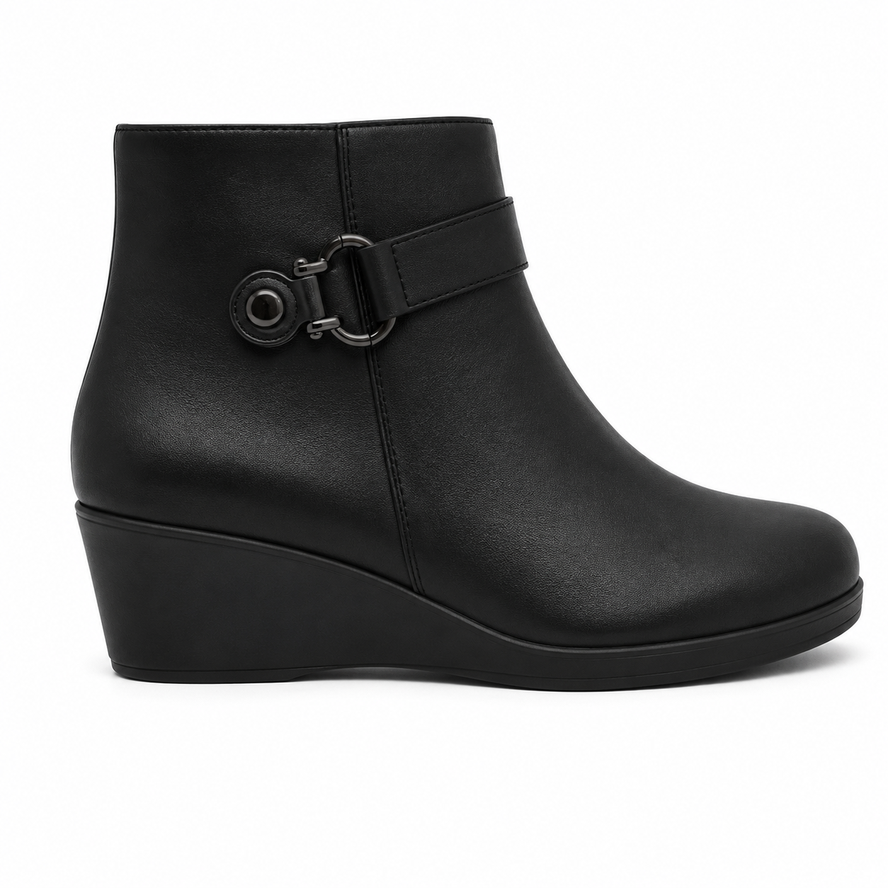 Noira Buckle Wedge Boot 42