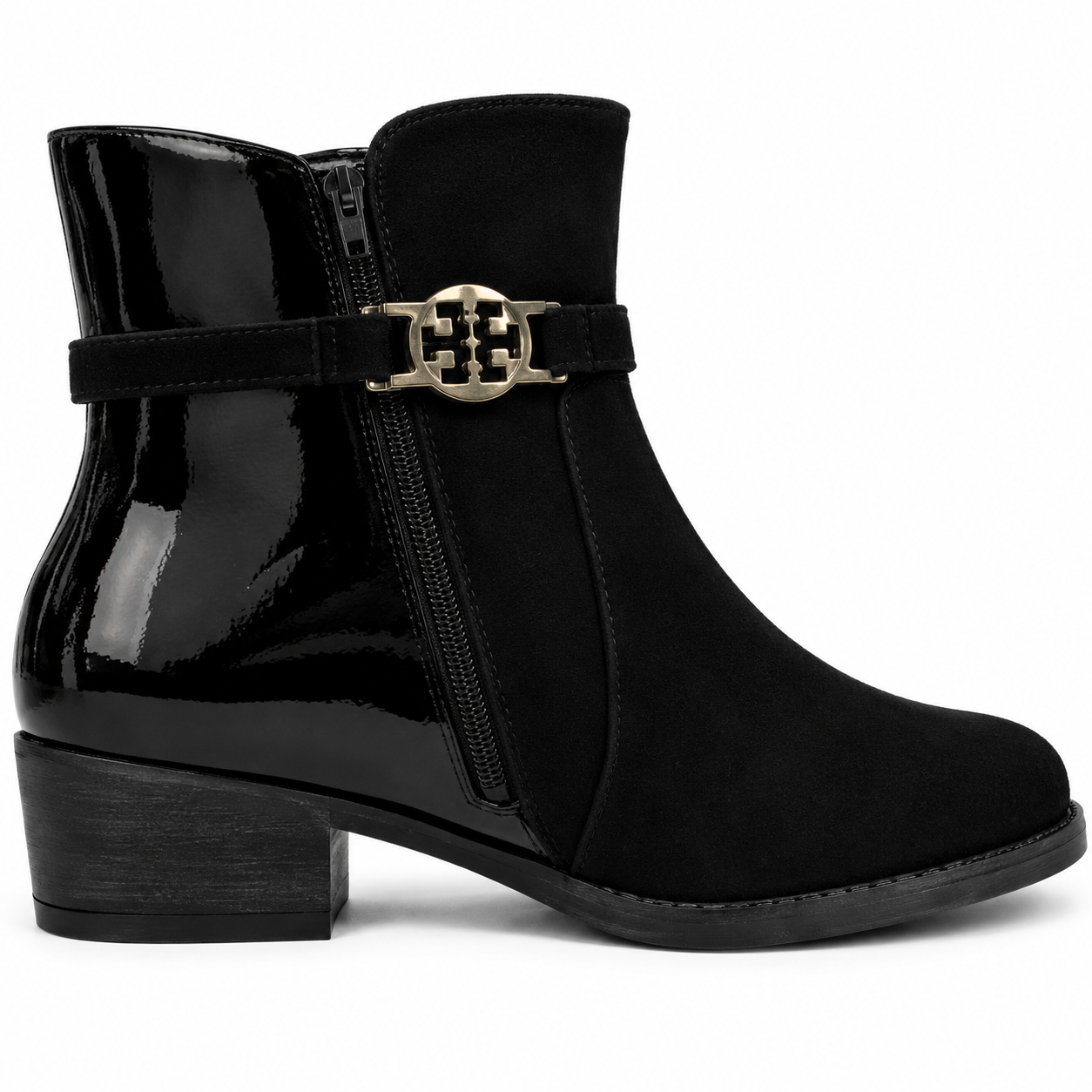 Noira Gloss Buckle Heel Boot 40