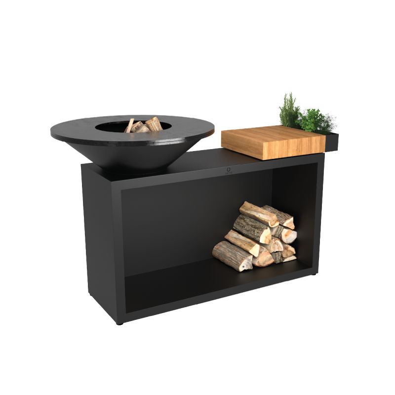 Ofyr Island Black 85 Teak Wood