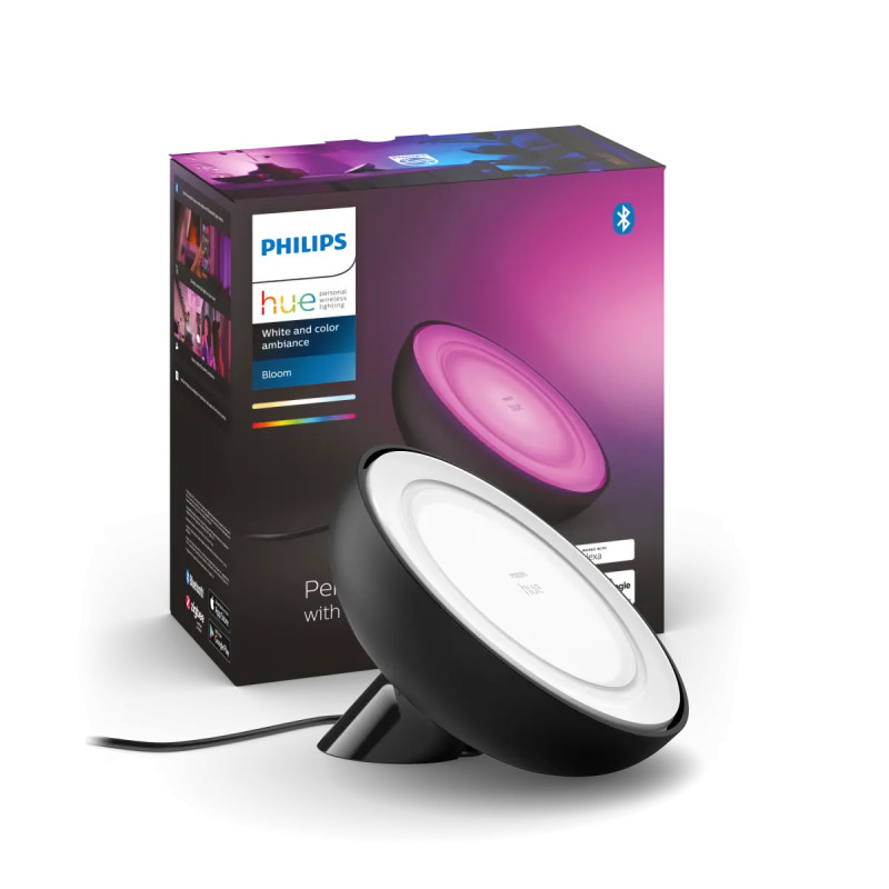 Philips Hue Bloom White And Color Ambiance Led Bordlampe Sort