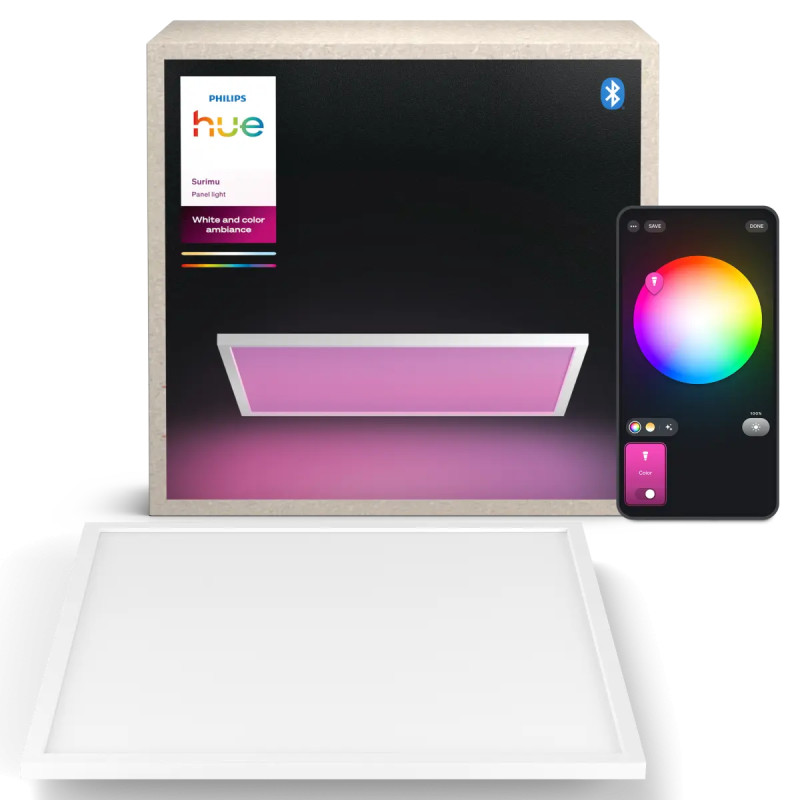 Philips Hue Surimu White And Color Ambiance Kvadratisk Led Panel Hvid 60x60 Cm