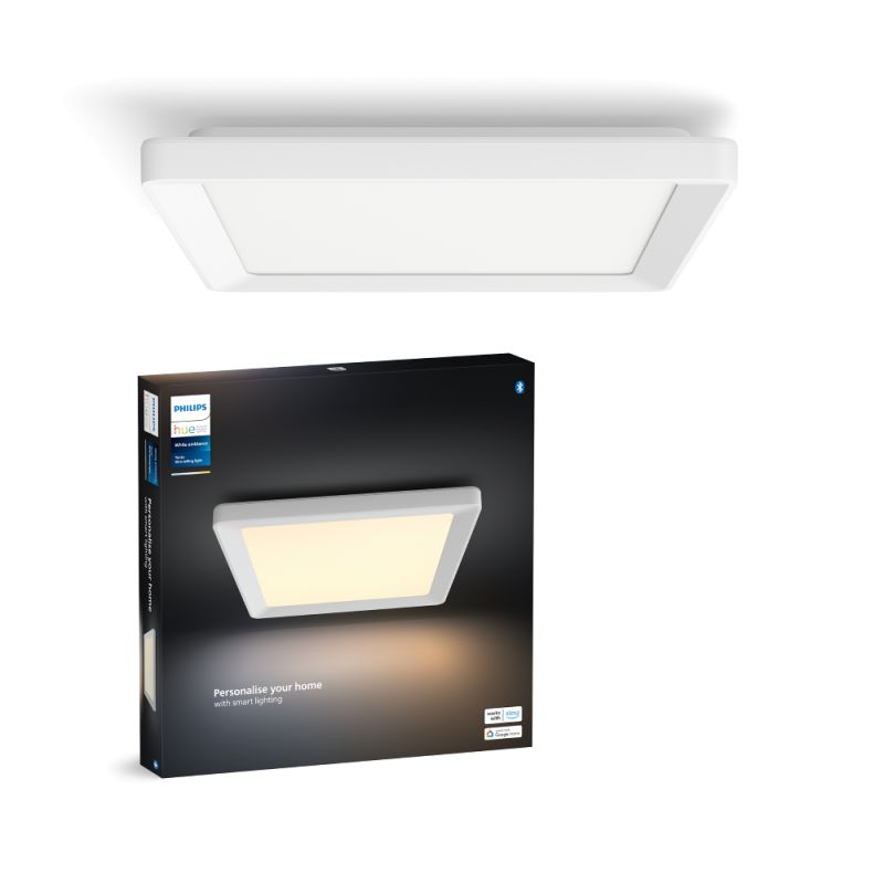 Philips Hue Tento Hue Wa Slim Loftlampe Sq   Hvid Loftlampe White Ambiance
