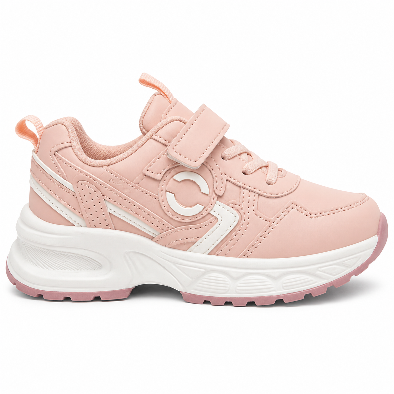 Pink Sneaker Med Velkro 36