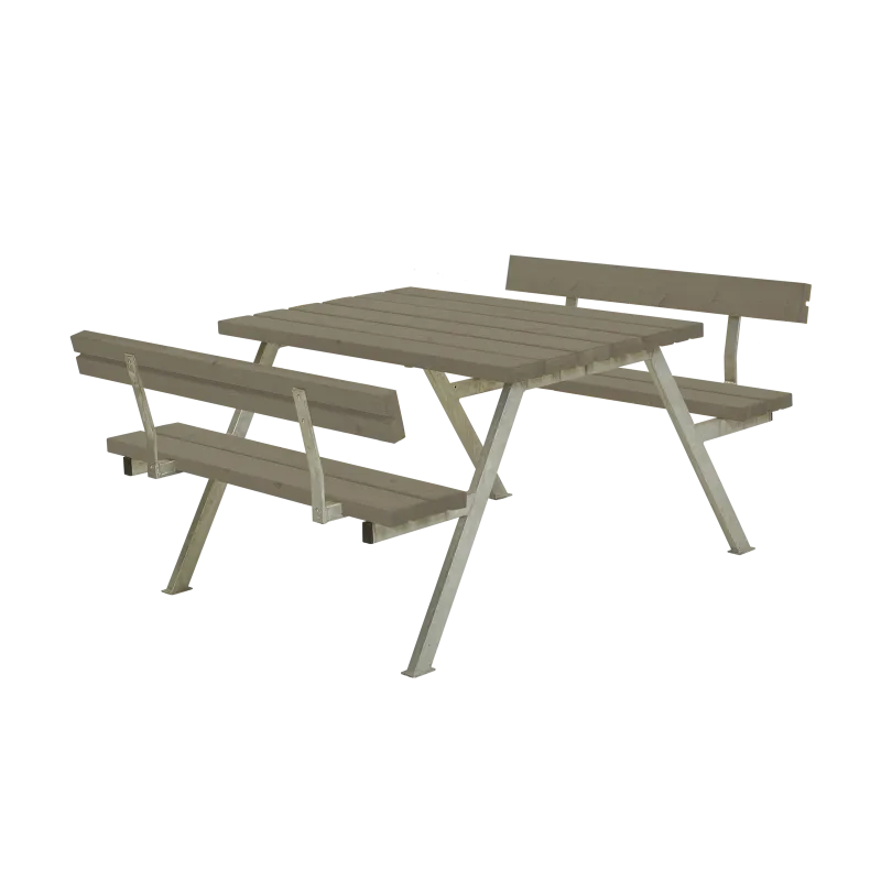 Plus Alpha Bord Bænkesæt     Ryglæn 118 Cm Gråbrun