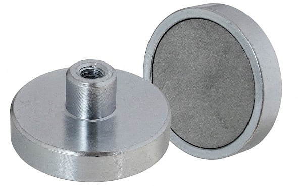 Pottemagnet Samarium-kobolt Lav M4 6kg ø16ã   5mm