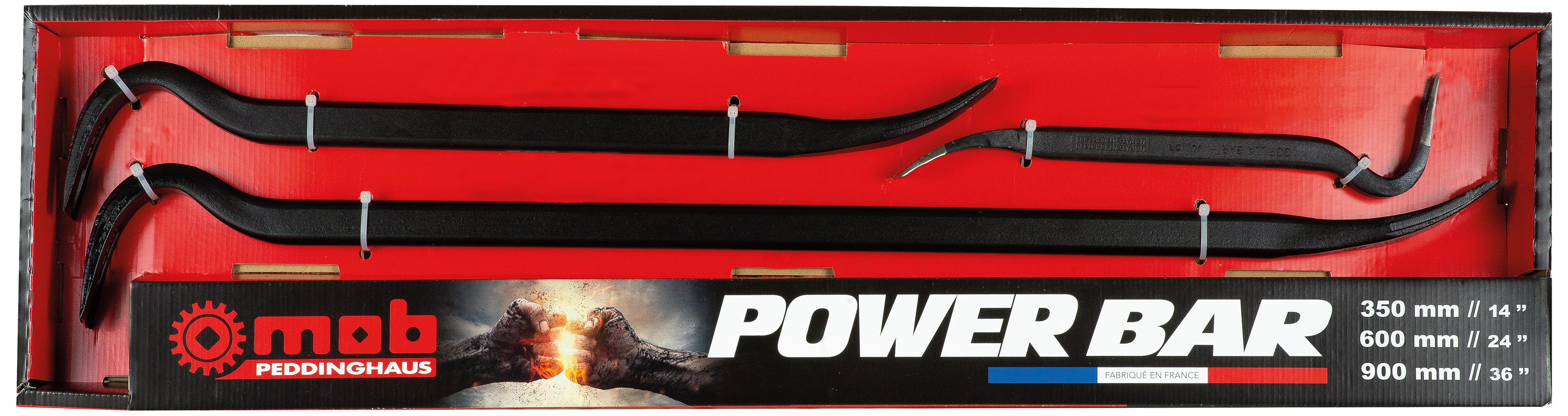 Powerbar Koben 350-600-900mm  Sæt   Stk