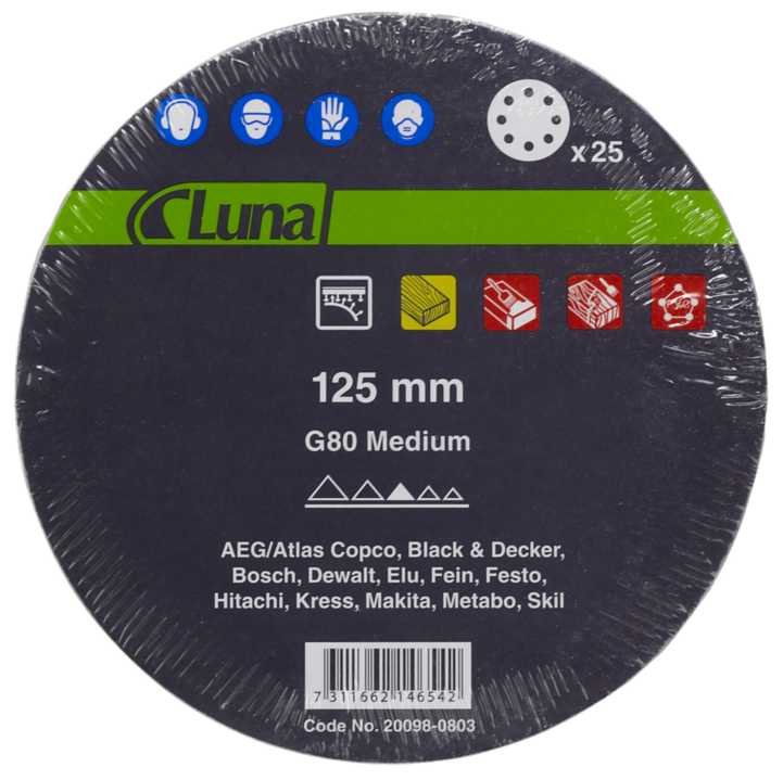 Rondel 125 K120 8hål  -  Stor