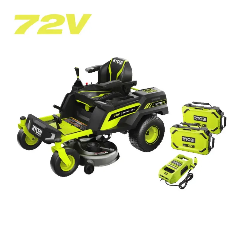 Ryobi 72v Kulfri 107 Cm Zero Turn Plæneklipper Ry72ztrx107-210
