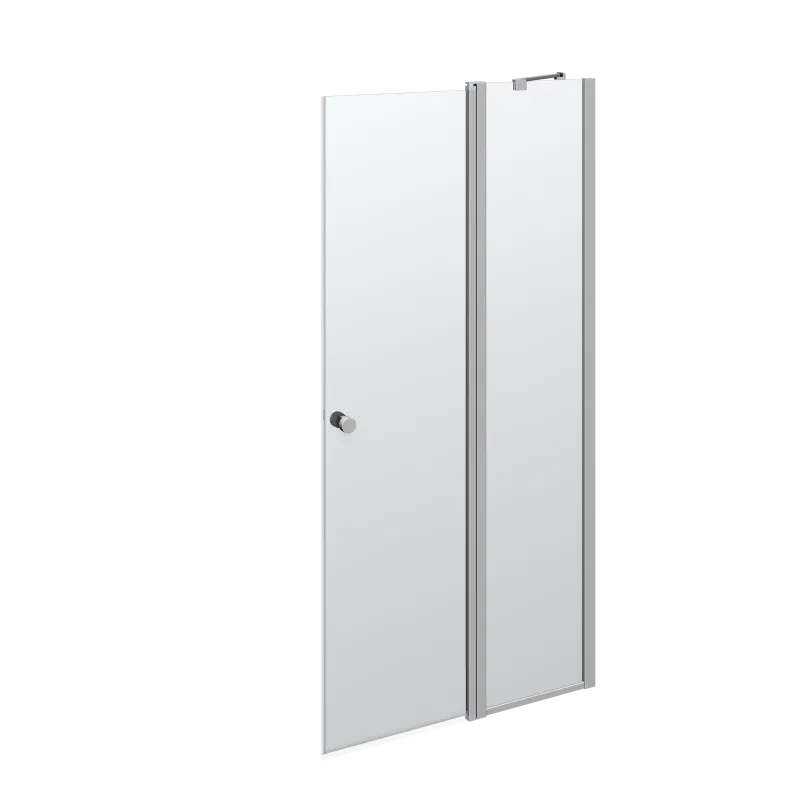 Scanbad Match Dør Med Sidepanel  :200x97-99 Cm Satin Klar  Satin