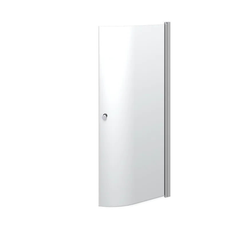 Scanbad Match Halvrund Dør  :200x82-84 Cm Satin Klar  Satin