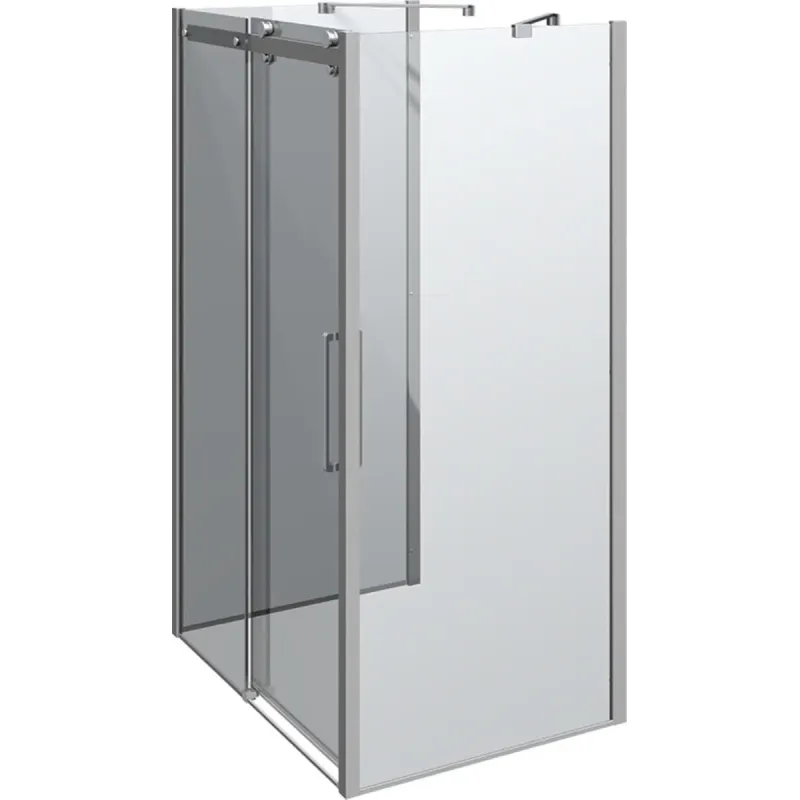 Scanbad Skydedør     Sidepanel Deluxe 1200 900mm Krom Klar