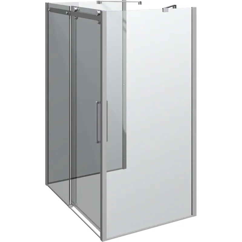 Scanbad Skydedør     Sidepanel Deluxe 1400 1000mm Krom Klar