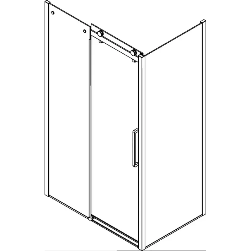Scanbad Skydedør     Sidepanel Deluxe 1200 900mm Krom Klar