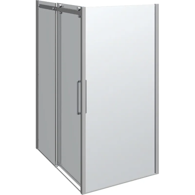 Scanbad Skydedør     Sidepanel Deluxe 1400 1000mm Krom Klar