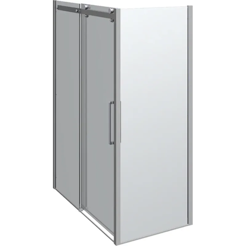 Scanbad Skydedør     Sidepanel Deluxe 1400 800mm Krom Klar