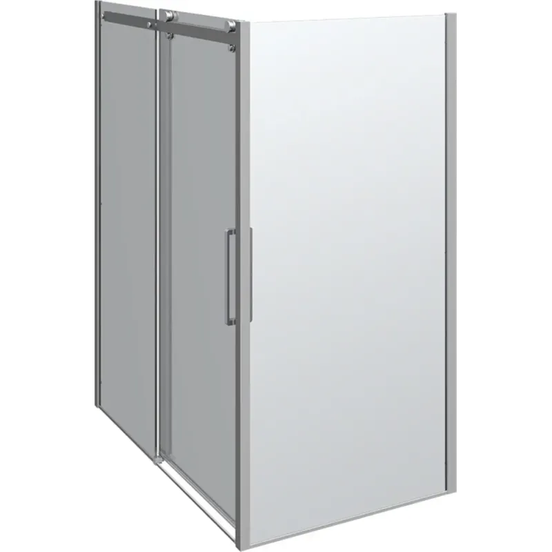 Scanbad Skydedør     Sidepanel Deluxe 1600 1000mm Krom Klar