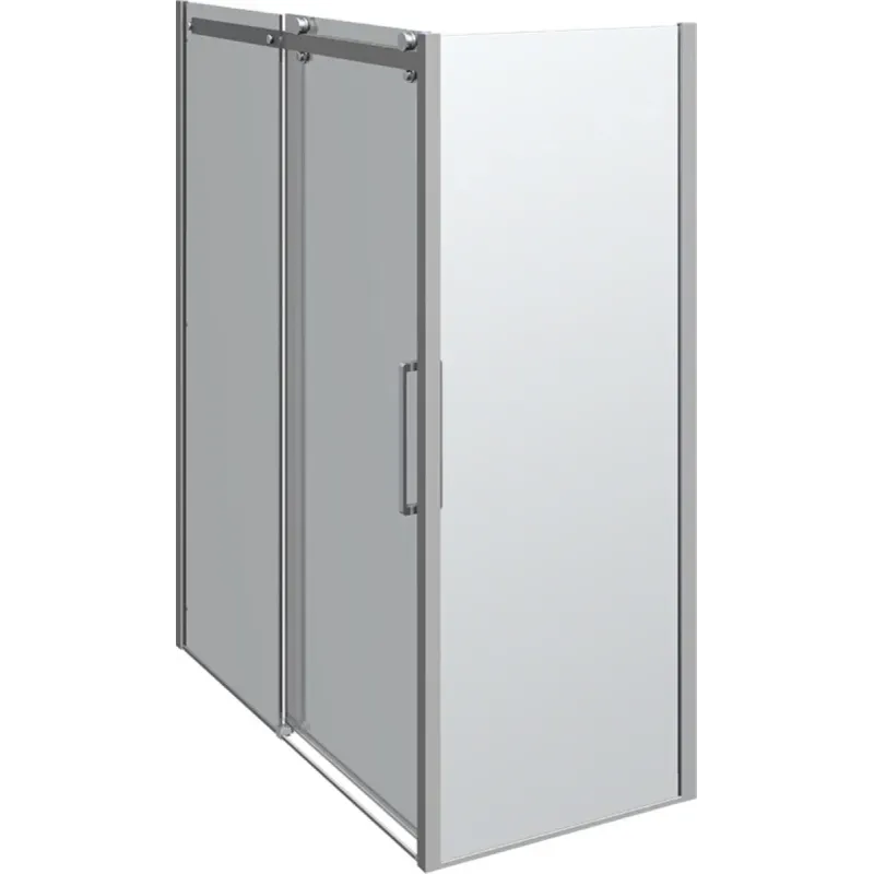 Scanbad Skydedør     Sidepanel Deluxe 1600 800mm Krom Klar