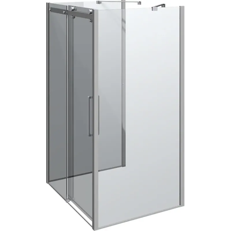 Scanbad Skydedør     Sidepanel Deluxe 1200 1000mm Krom Klar