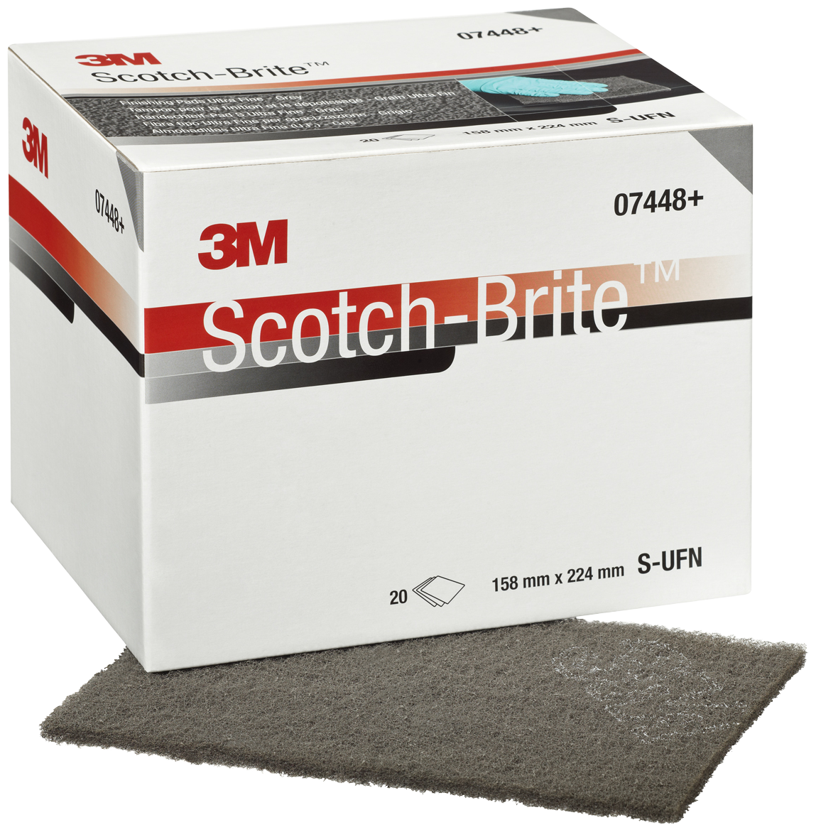 Scotch-brite Polérark Cf-hp   -ufn  Grå 158ã 224mm