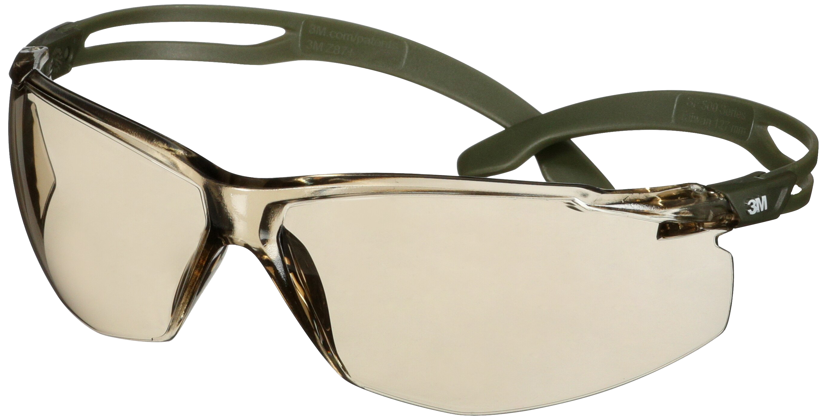 Securefit 500 Besk Brille  Mørkgrøn Stel Brun Glas