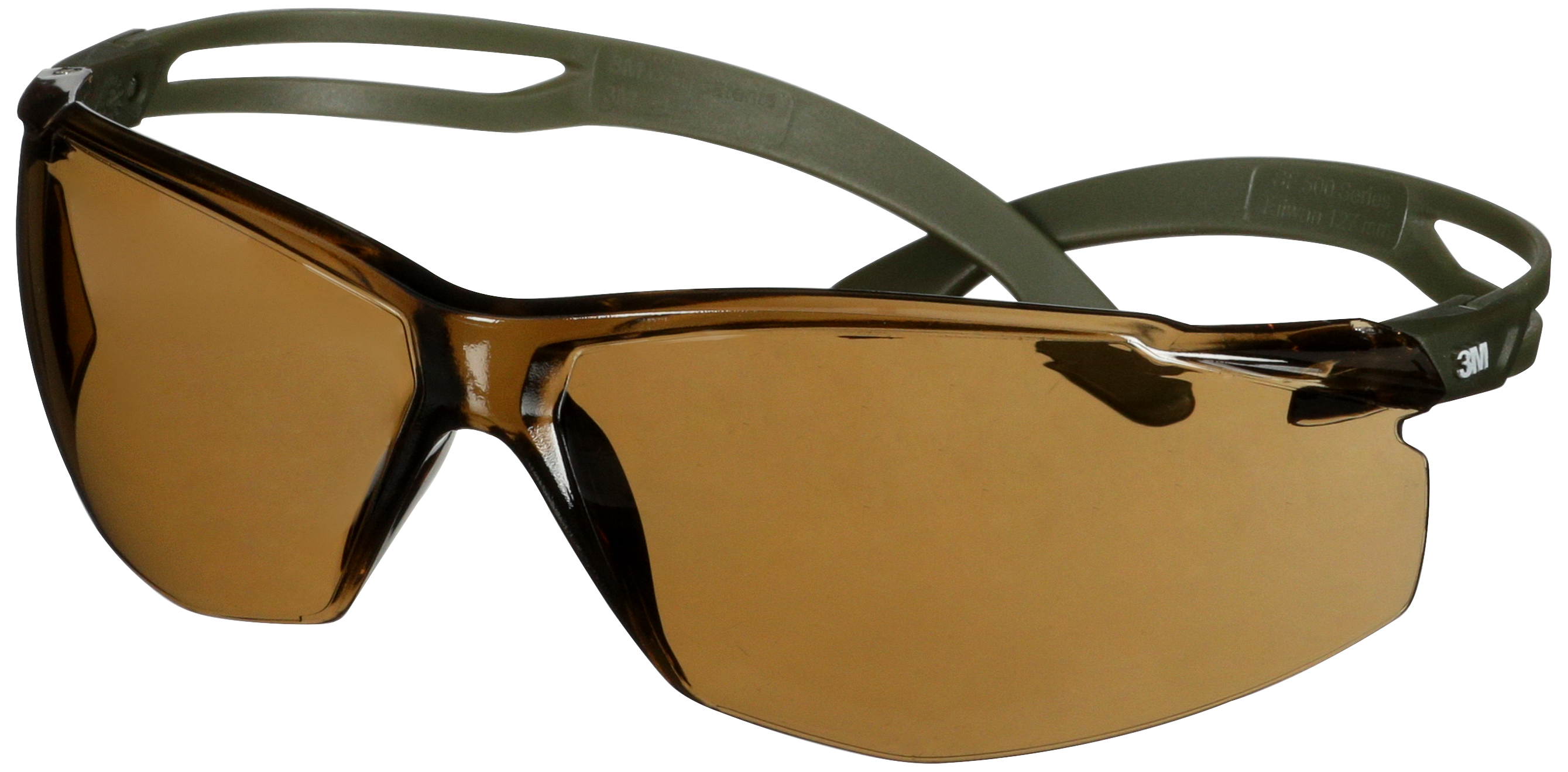 Securefit 500 Besk Brille  Mørkgrøn Stel Brun Glas