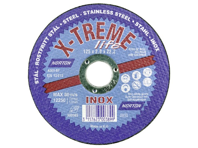 Skæreskive Norton  -treme Life 125x1   Mm
