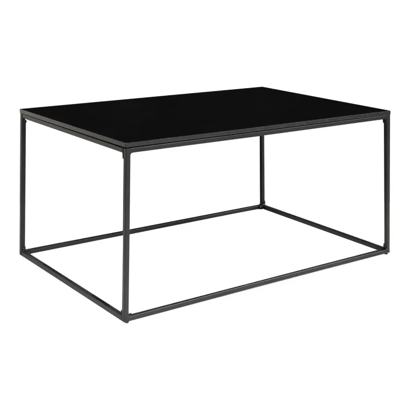 Sofabord Med Sort Ramme Og Sort Bordplade 90x60x45 Cm 2101455