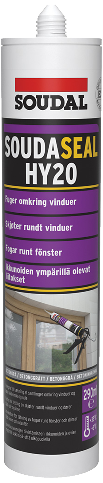 Soudaseal Hy20 Polymer-fugemasse 290ml Betongrå
