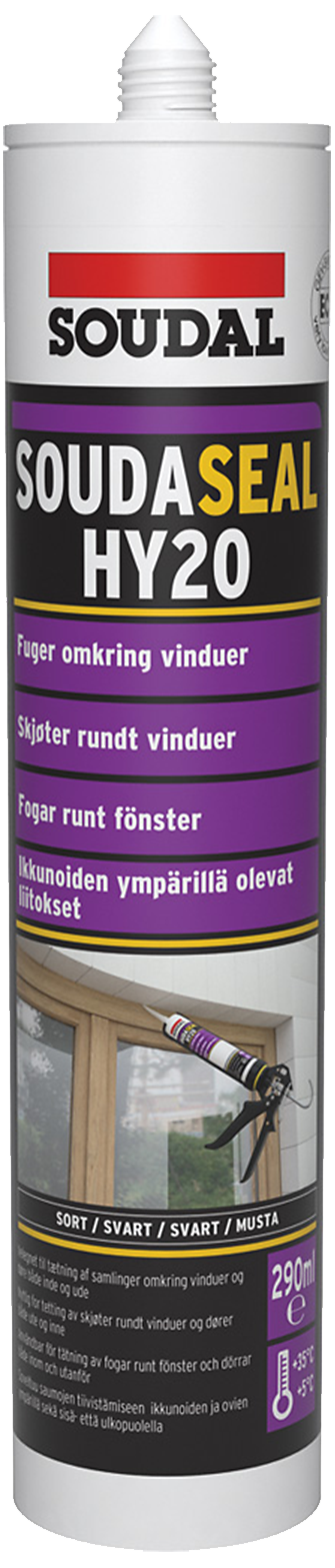 Soudaseal Hy20 Polymer-fugemasse 290ml Sort